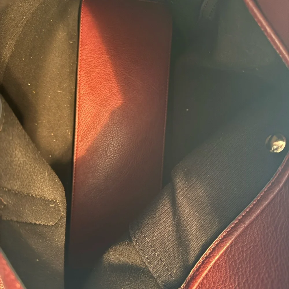 Overbrooke | Burgundy Large Vegan Leather Tote Shoulder Bag